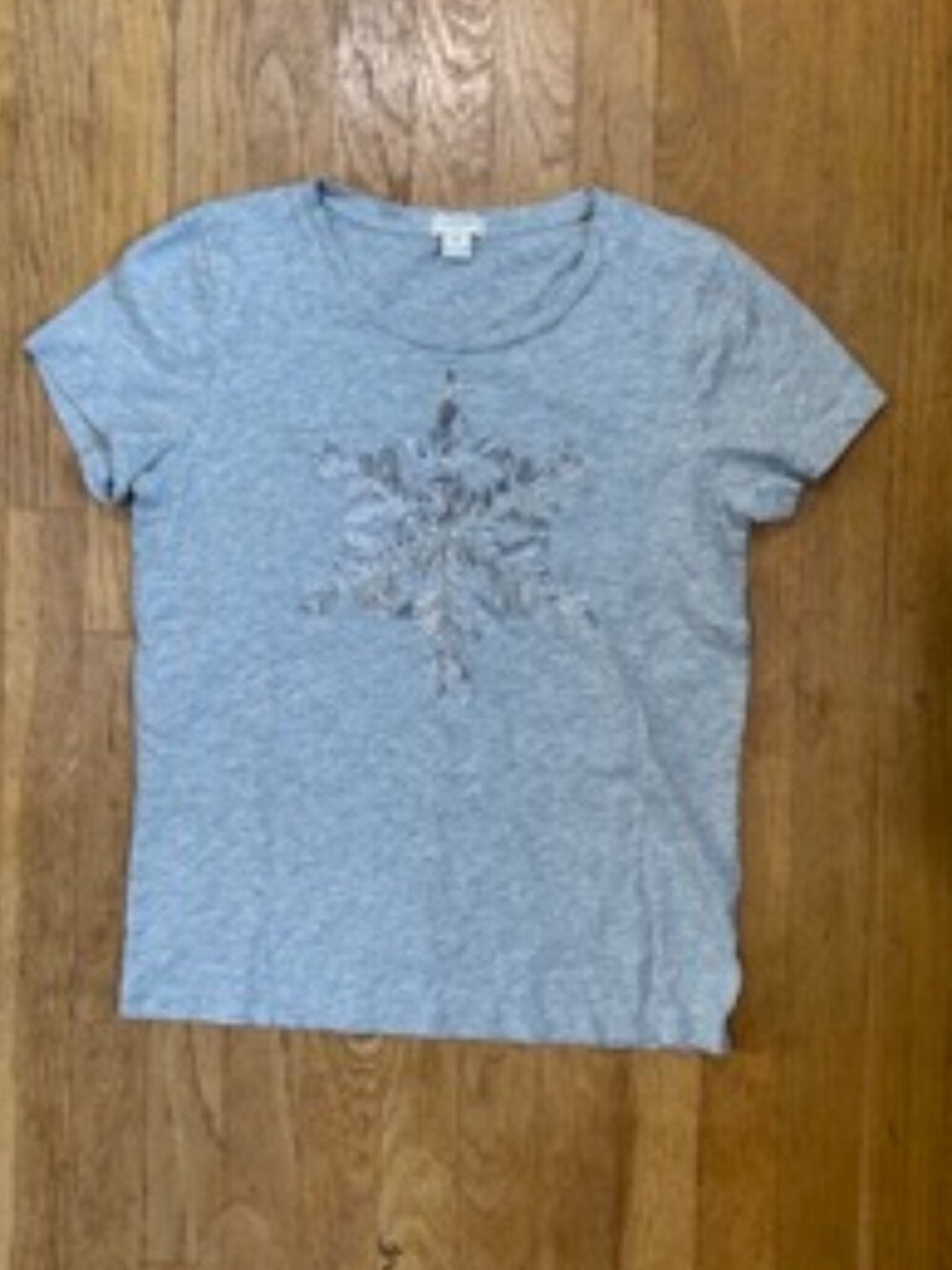 J. Crew Snowflake Winter T-shirt
